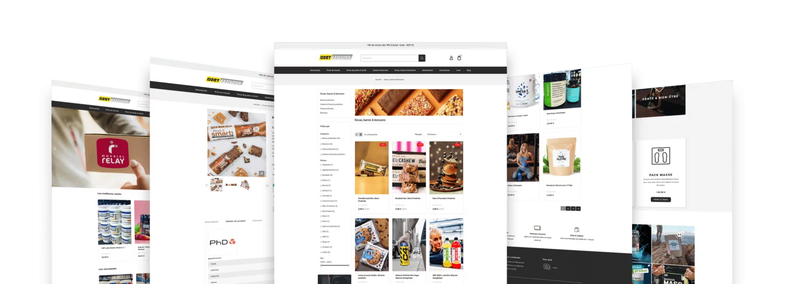 Créer un site de nutrition sportive sur Prestashop - Dietfitness