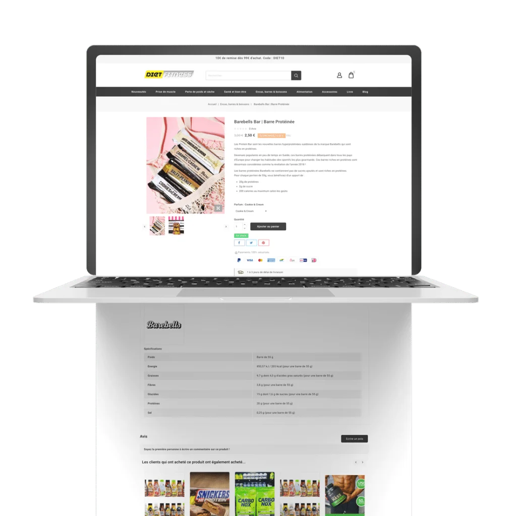 Créer un site de nutrition sportive, le cas de Dietfitness